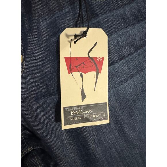 Levi's Bold Curve Straight Leg Dark Wash Jeans Size 33 x 32 NWT - Picture 8 of 8